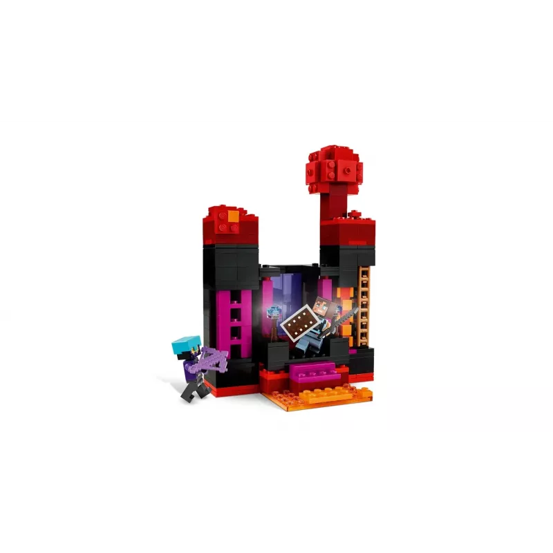 Stavebnica LEGO Minecraft set 21279 Endermanova veža, 867 dielov, 2 minifigúrky, výška 450 mm