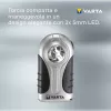 Ručná lampa Varta 16647 čierna strieborná