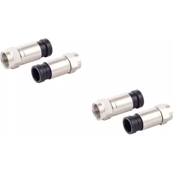 Sada koaxiálnych F kompresných konektorov ShiverPeaks 85029-A-SET2 pre 7 mm kábel, 2-dielna