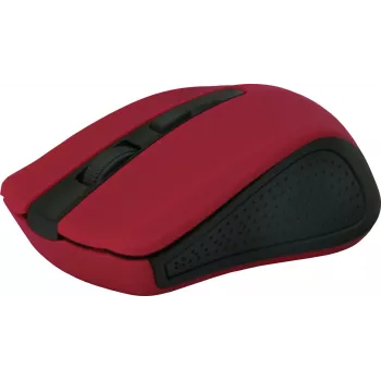 Bezdrôtová optická myš DEFENDER MM-935 RF – obojručná, 1600 DPI, červená, RF-USB prijímač, batérie AAA