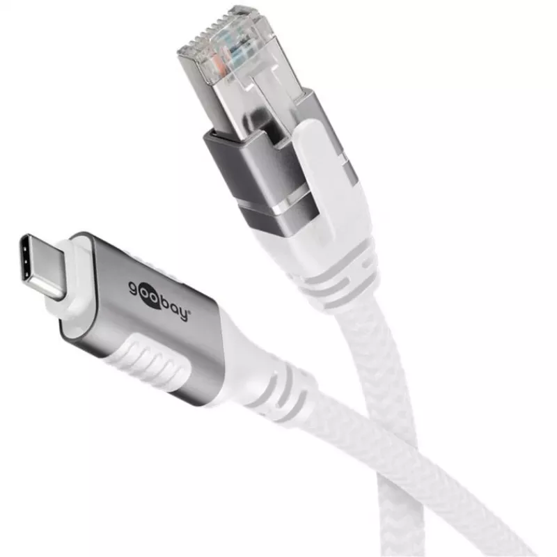 Goobay 74177 - sieťový adaptér kábel USB 3.1 Type-C Gigabit Ethernet 3 m - sieťová karta - 1 000 Mbps (74177)