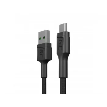 USB 2.0 kábel Green Cell KABGC23, USB A na Micro-USB B, 0,3 m, čierny