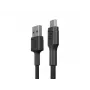 USB 2.0 kábel Green Cell KABGC23, USB A na Micro-USB B, 0,3 m, čierny