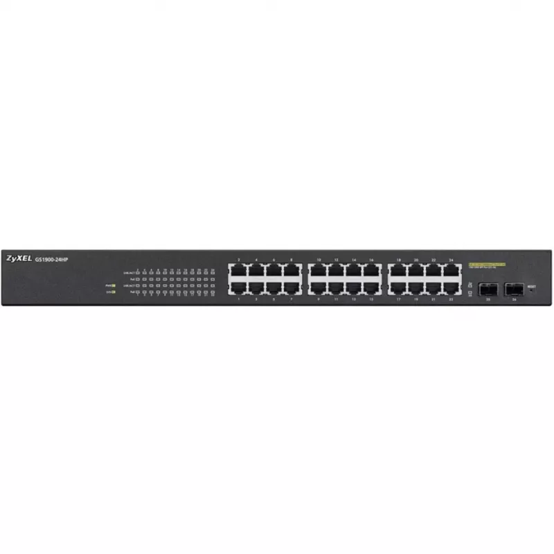Zyxel GS1900-24HP managed Gigabit Ethernet (10/100/1000) 1U čierny