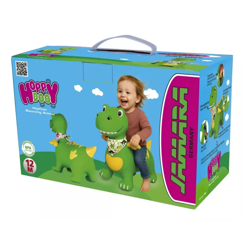 Skákacia hračka Jamara HoppyDoo Dino s krídlami zelená s pumpou