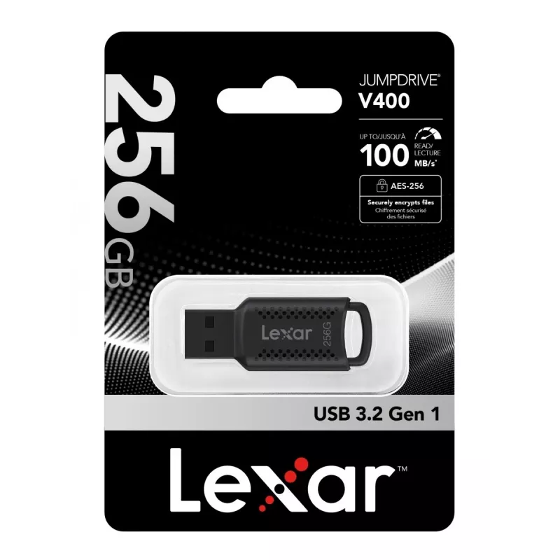 Lexar JumpDrive V400 USB kľúč 256 GB USB Type-A 3.2 Gen 1 (3.1 Gen 1) čierny