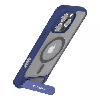 Puzdro Torras Pstand Series pre iPhone 16 Pro — modré, tenké, ľahké ochranné puzdro