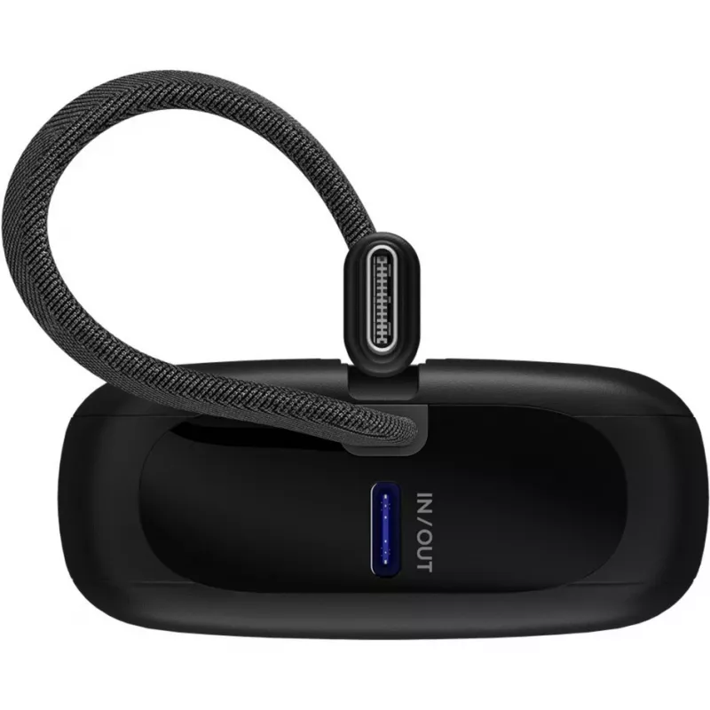 Prenosná powerbank Goobay 10 000 mAh s integrovaným USB-C káblom – 20 W kompaktná na cesty (76251)