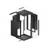 Nástenný rack LANBERG WF01-6618-10B, 18U, 600×600×907 mm, čierny, 60 kg