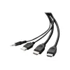 Belkin Secure KVM Combo kábel - video / USB / audio kábel - TAA-kompatibilný - USB, mini jack, HDMI (M)