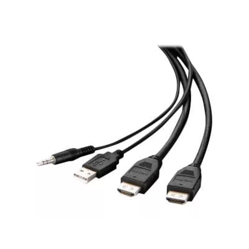 Belkin Secure KVM Combo kábel - video / USB / audio kábel - TAA-kompatibilný - USB, mini jack, HDMI (M)