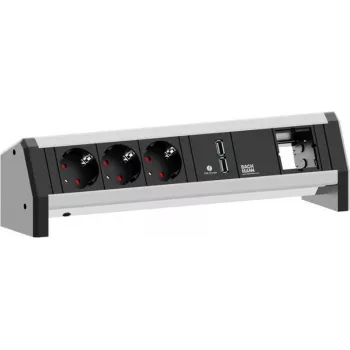 BACHMANN DESK 3x zásuvka s ochranným kontaktom 1x USB nabíjačka 1x ABD GST18 (902.0253)