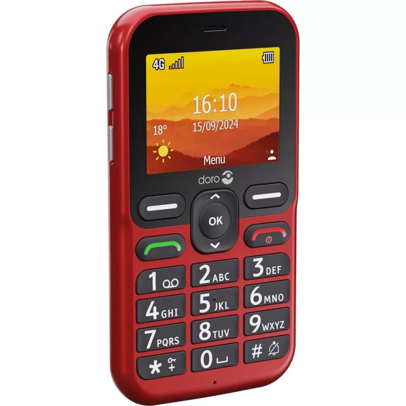 Doro Leva L10 4G, telefón s veľkými tlačidlami, červený (380571)