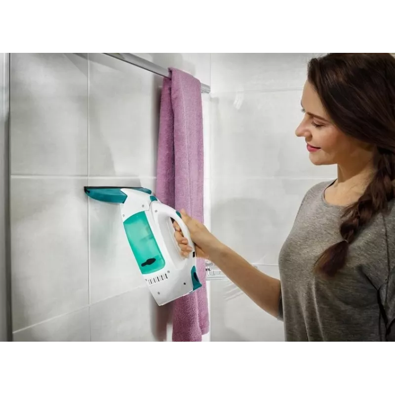 Leifheit okenný vysávač Glass Cleaner Dry&Clean s rukoväťou a stieracou kefou 51003