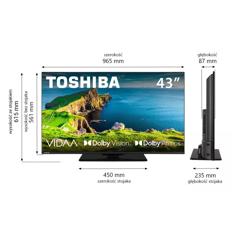 TV LED 43UV3F63DG 43 palcov LED displej 4K rozlíšenie
