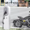 AKYGA AK-SC-E28 Type-2 na Schuko adaptérový kábel pre EV nabíjačky 16A 0,3m čierny
