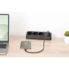 Predlžovacia zásuvka DIGITUS 3-násobná s 2×USB-A & 1×USB-C, 3 AC zásuvky Typ E/F, 1,5 m kábel, čierna