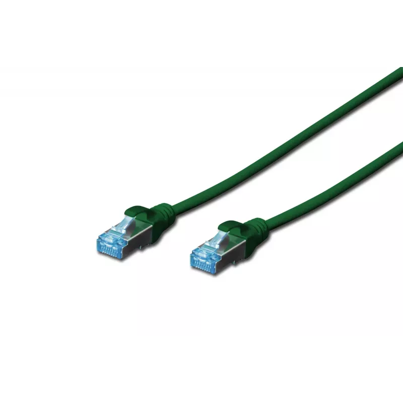 Sieťový kábel Digitus CAT 5e SF/UTP RJ-45 0,5 m zelený