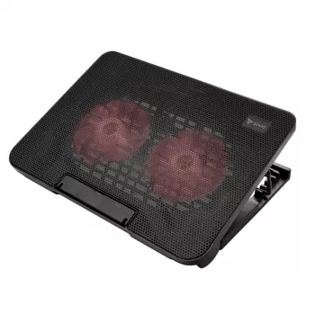 Chladiaca podložka pod notebook SAVIO COS-02, 2 ventilátory 14 cm, napájaná cez USB, do 17,3 palca, čierna