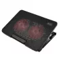 Chladiaca podložka pod notebook SAVIO COS-02, 2 ventilátory 14 cm, napájaná cez USB, do 17,3 palca, čierna