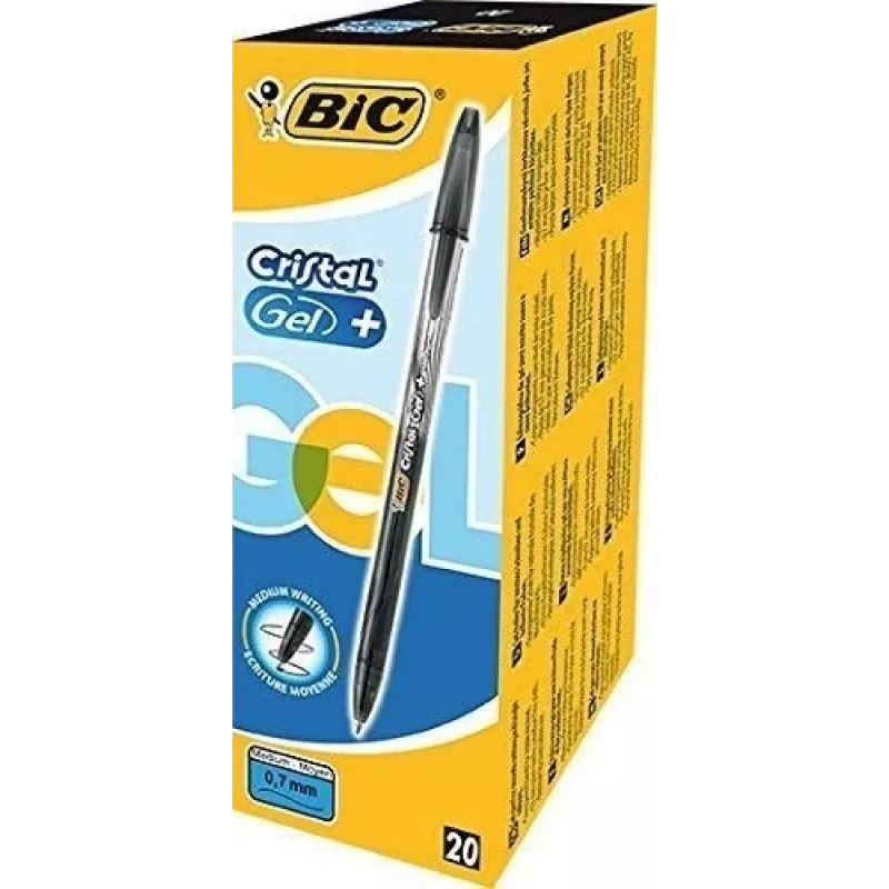 BIC gélové pero CRISTALGEL 0,7 mm, čierne, 1 kus 721286