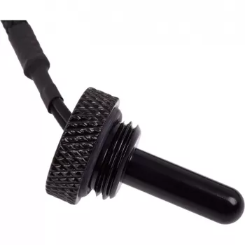 Alphacool Eiszapfen teplotný senzor Plug G1/4 - teplotný senzor pre systém kvapalinového chladenia - hlboko čierny - 50 cm