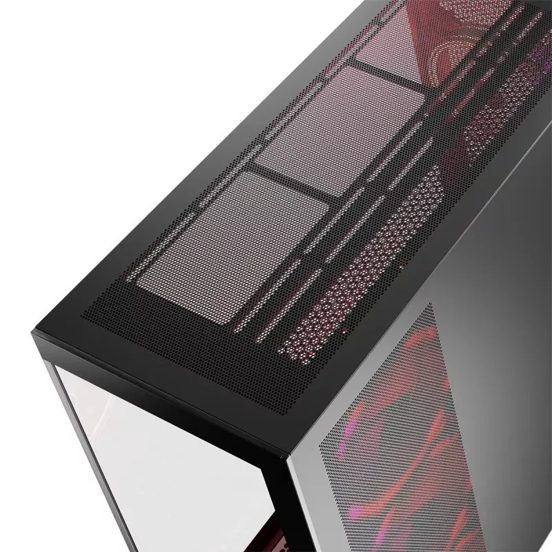 PC skriňa MODECOM Volcano SPACE APEX ARGB Midi Tower, tvrdené sklo, USB-C, podporuje ATX/microATX/Mini-ITX, GPU do 430 mm, CPU chladič do 180 mm
