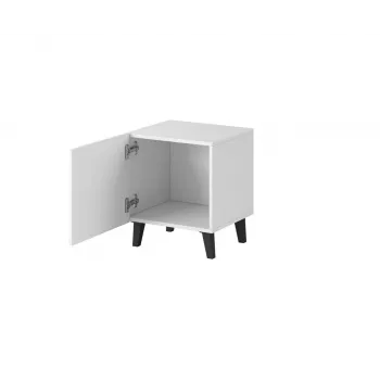 Nočný stolík cama meble PAFOS 2 ks, 45x40x51 cm, biela matná, MDF/drevotrieska, hrúbka rámu 16 mm