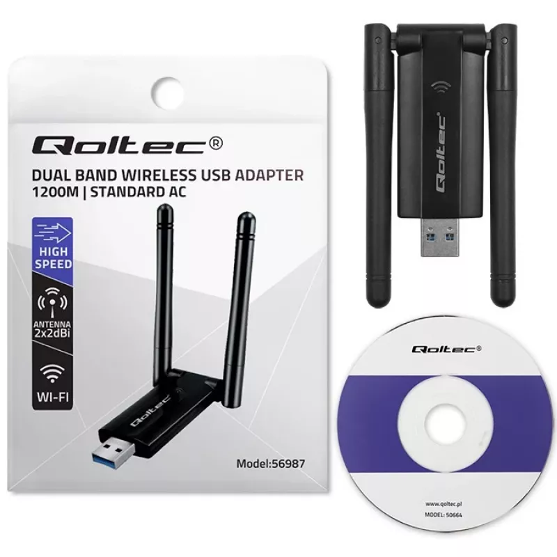 Rýchly bezdrôtový USB duálny WLAN adaptér 2 X