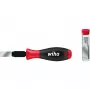 Wiha 26920 sada univerzálnych škrabiek SoftFinish, 12-dielna, 13 mm čepeľ, vrátane 10 náhradných čepelí, čierna/červená