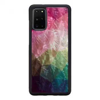 Puzdro na telefón iKins pre Samsung Galaxy S20+ — dizajn vodných kvetov, čierna