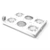ROLINE 19-palcová strešná ventilátorová jednotka s termostatom, 4 ventilátory, oceľové puzdro, sivá