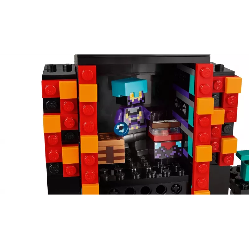 Stavebnica LEGO Minecraft set 21279 Endermanova veža, 867 dielov, 2 minifigúrky, výška 450 mm