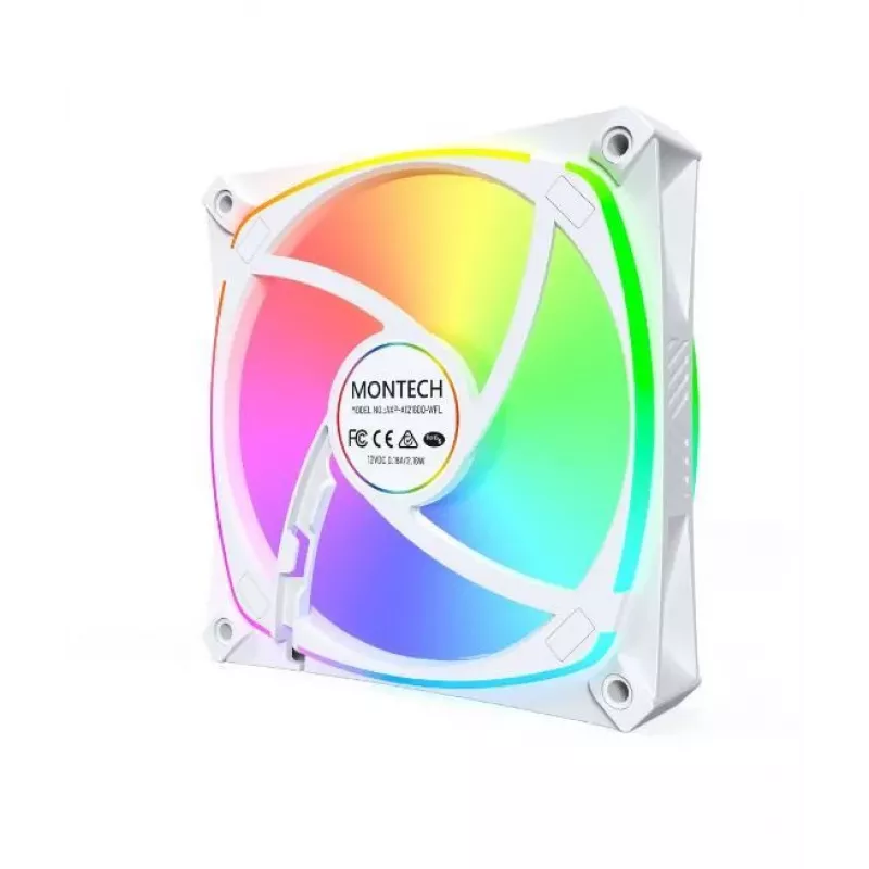 MONTECH AX120 PRO biely 120mm ARGB ventilátor skrine