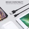 AUKEY CB-AL05 nylonový kábel Lightning na USB-A MFi, 2 m, čierny