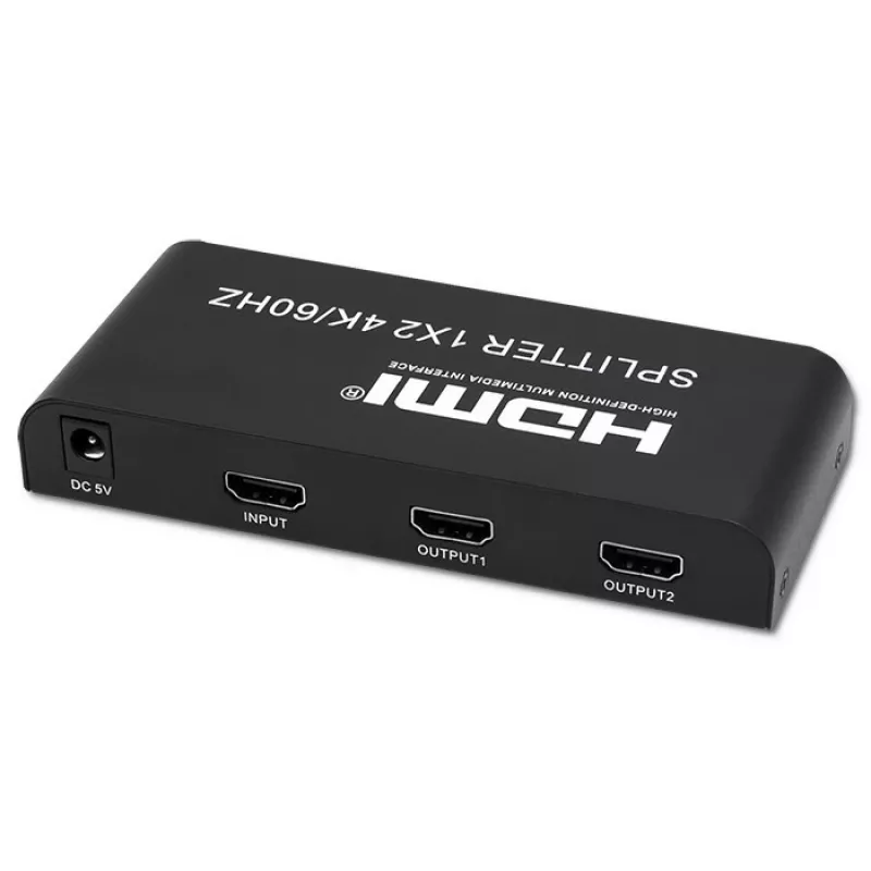 Qoltec 51797 Aktívny HDMI splitter 2 x HDMI 4K x 2K | 6 Gb/s | 60 Hz