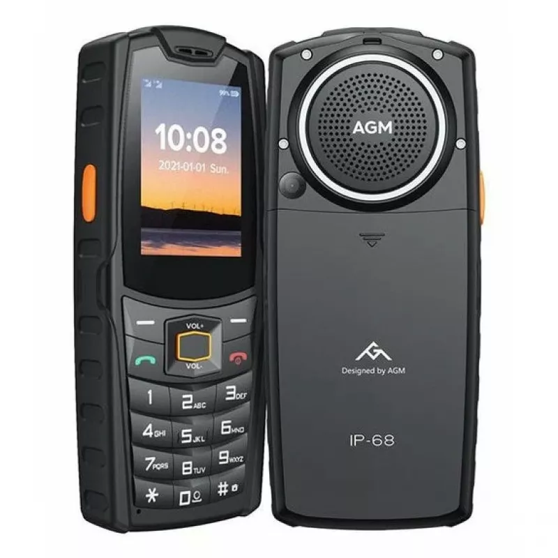AGM M6 4G odolný outdoorový tlačidlový telefón (typ bar), IP68/IP69K, MIL-STD-810H, bez napájacieho zdroja