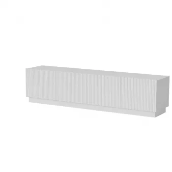 TV skrinka cama meble LIVERTI 2000x420x480 mm, biela, vrchná doska z drevotriesky