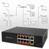 Sieťový switch QOLTEC FAST Ethernet PoE 8xRJ45 s 2xRJ45 uplink