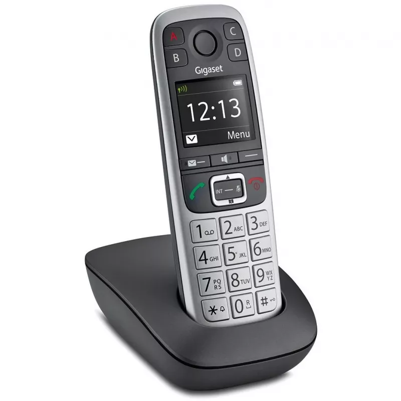 Gigaset E560 telefón DECT telefón zobrazenie čísla čierny, strieborný