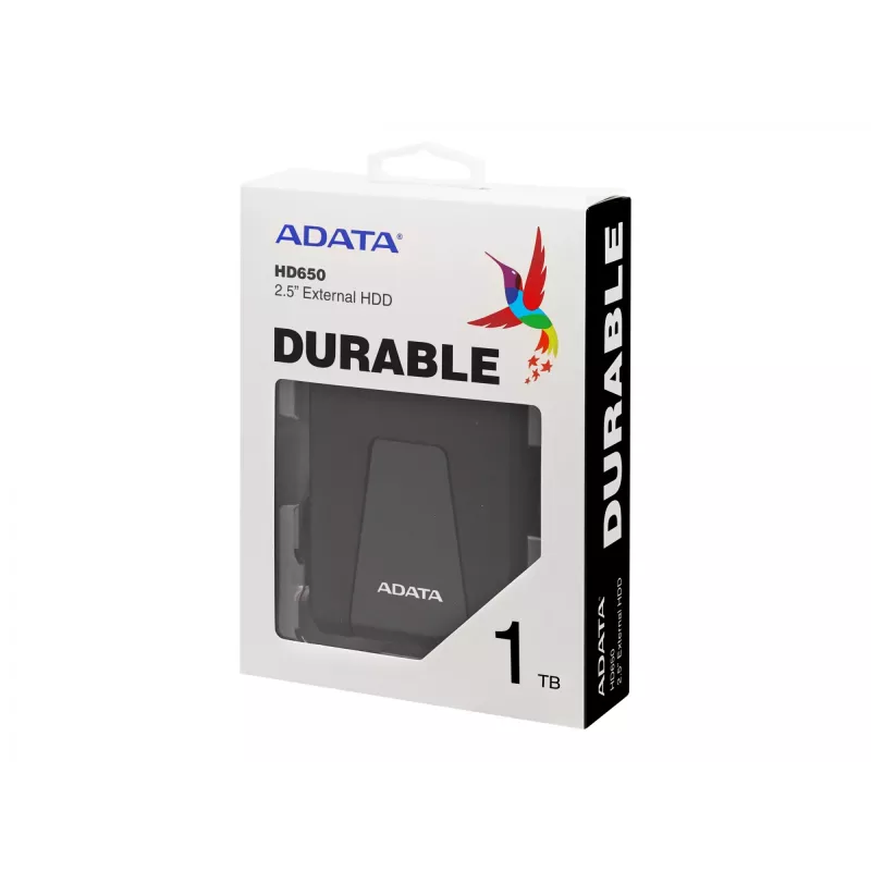 ADATA DashDrive Durable HD650 externý pevný disk 1 TB 2,5 palca USB 3.2 Gen 1 (3.1 Gen 1) čierny