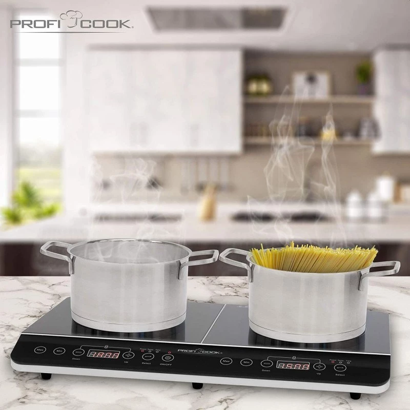 PROFI COOK PC-DKI 1067 indukčná varná doska, 3500W, 2 varné zóny, čierna