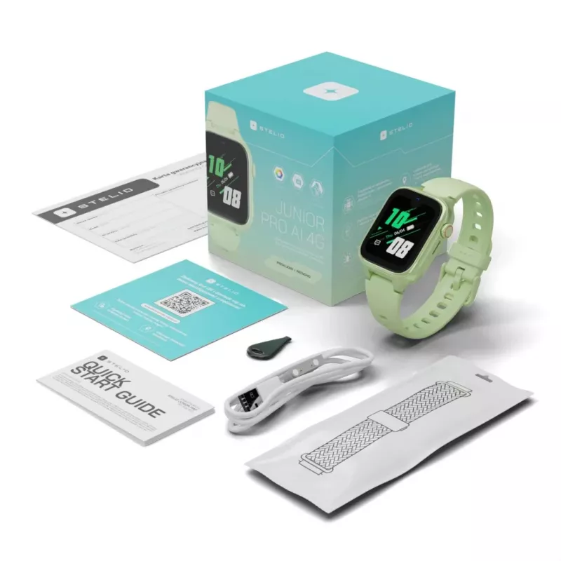 Smartwatch Stelio Junior Pro AI 4G ST-SWJ102-PCH — pistáciová