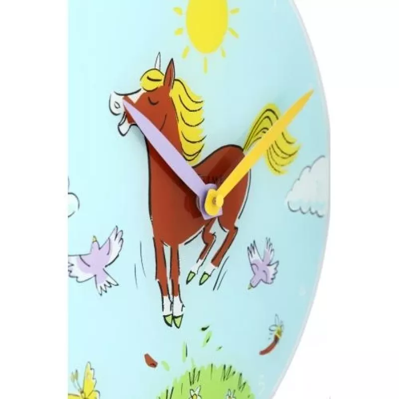 Hodiny NeXtime 8812 Jump for joy, Ø30 cm, nástenné hodiny, modrá/viacfarebná
