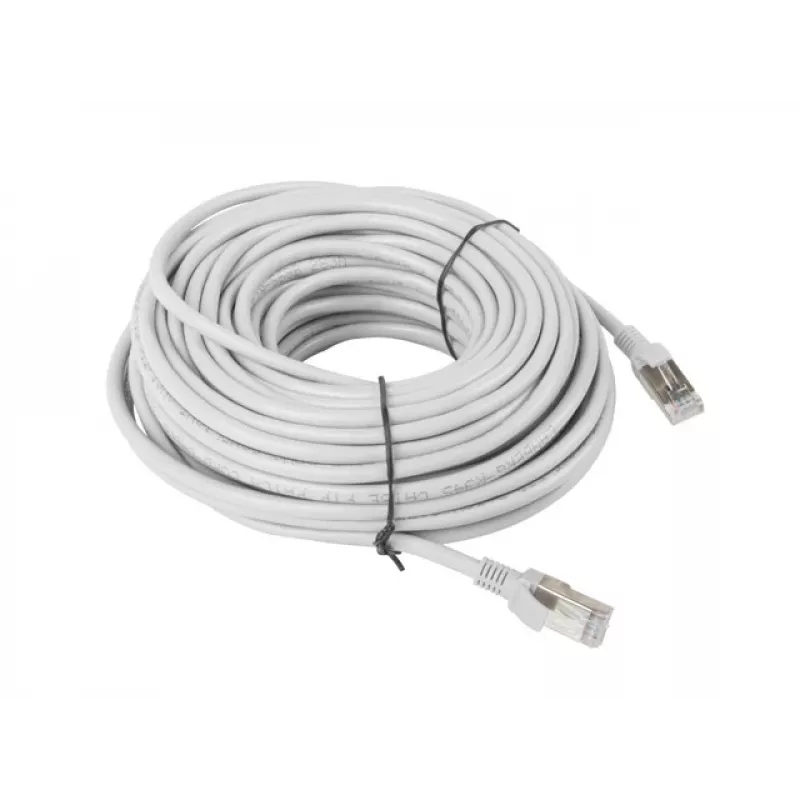 LANBERG sieťový kábel Cat5e U/UTP RJ-45 na RJ-45 20 m sivý, 26 AWG, CCA vodič