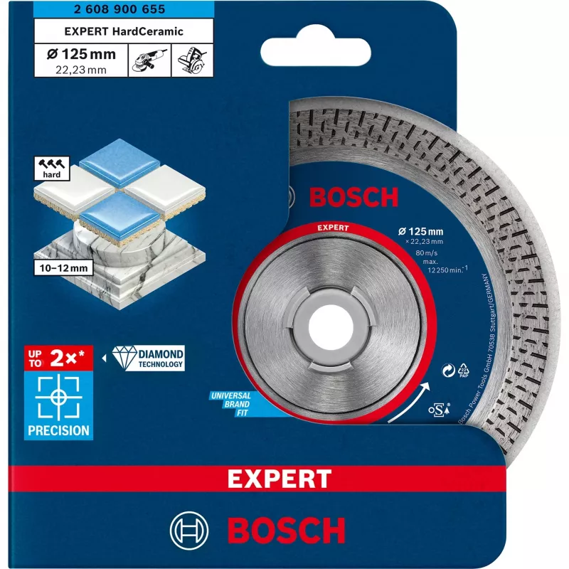 Bosch EXPERT HardCeramic 2608900655 diamantový rezný kotúč, 125 x 22,23 x 1,4 mm