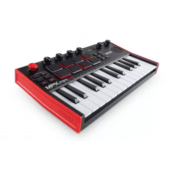 MIDI klávesnica Akai MPK Mini Play Mk3 25 klávesov USB čierna červená