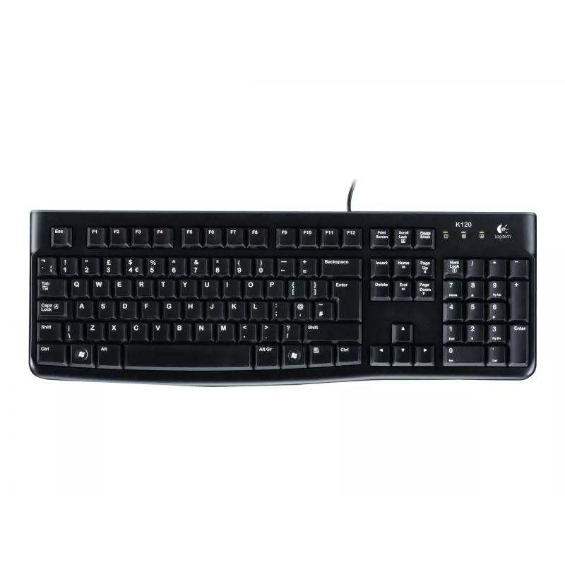 Desktop MK120, káblová, USB, QWERTZ, čierna, myš v balení