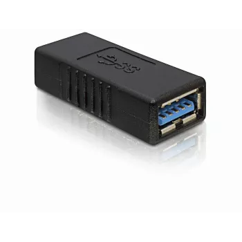 DELOCK USB 3.0-A adaptér USB-A na USB-A čierny, USB 3.0 prenos dát