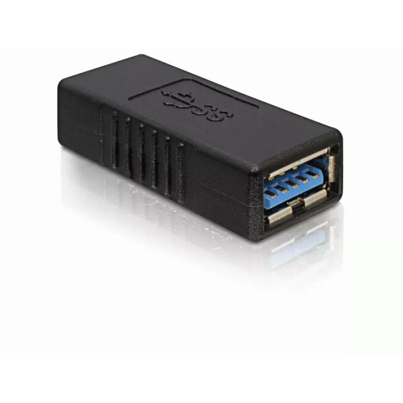 DELOCK USB 3.0-A adaptér USB-A na USB-A čierny, USB 3.0 prenos dát